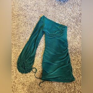 Lucy in the Sky Teal One-Shoulder Dress